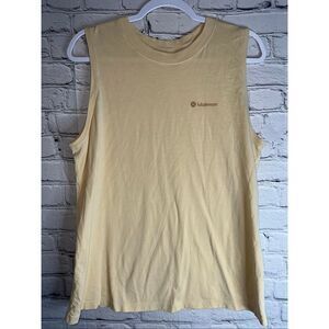 Lululemon All Yours Organic Cotton Tank Top – Women’s Large Light Yellow